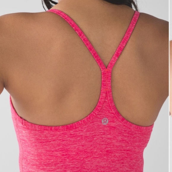 Lululemon Power Y Tank heathered pink size 6 - Picture 4 of 10